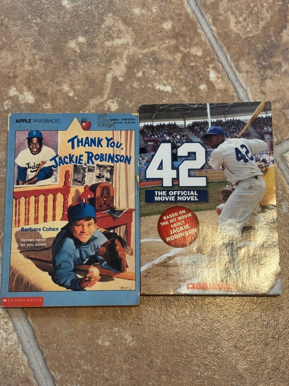 Vintage Jackie Robinson paperback books x2